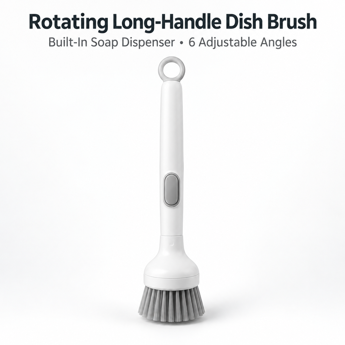 🧽 Adjustable Long-Handle Dish Brush with Built-In Soap Dispenser