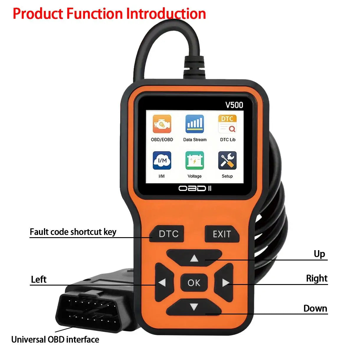 🚗 OBD2 Car Diagnostic Scanner | V500 Engine Code Reader