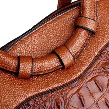Heritage Embossed Leather Bag – Refined Old-World Charm ✨