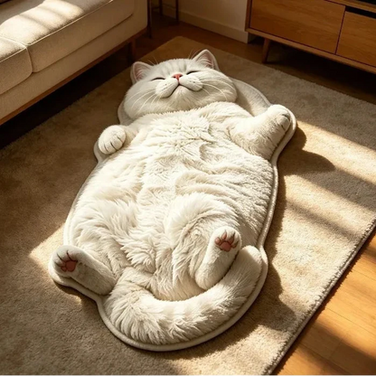 Chubby Tabby Cat Rug 🐱 – Cute Cat-Shaped Floor Accent