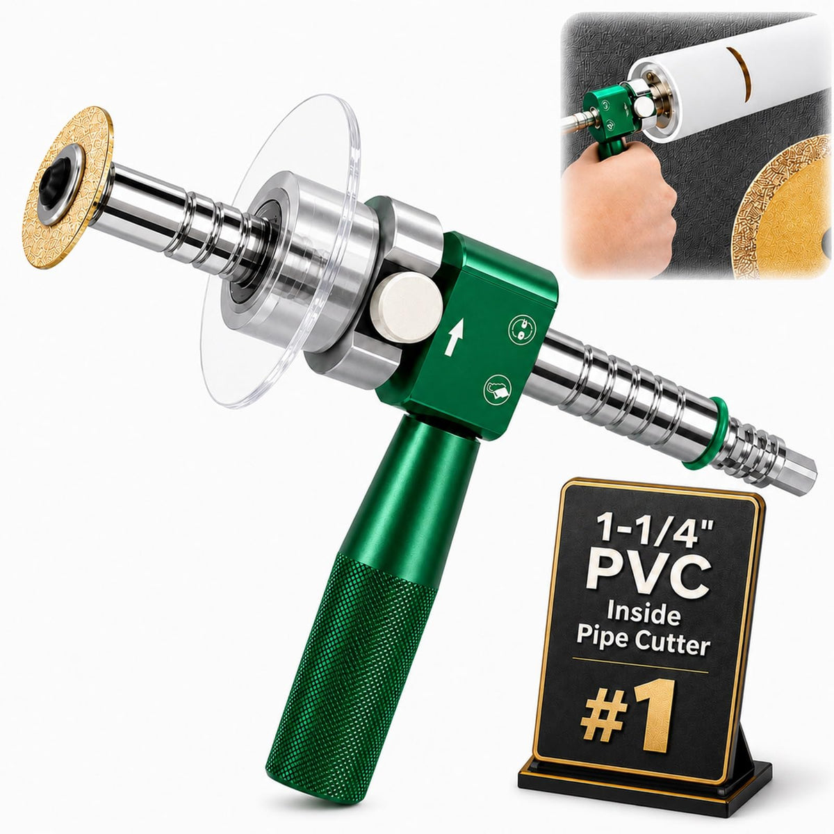 🛠️ 1-1/4" Internal PVC Pipe Cutter – Diamond Wheel Cutting Tool