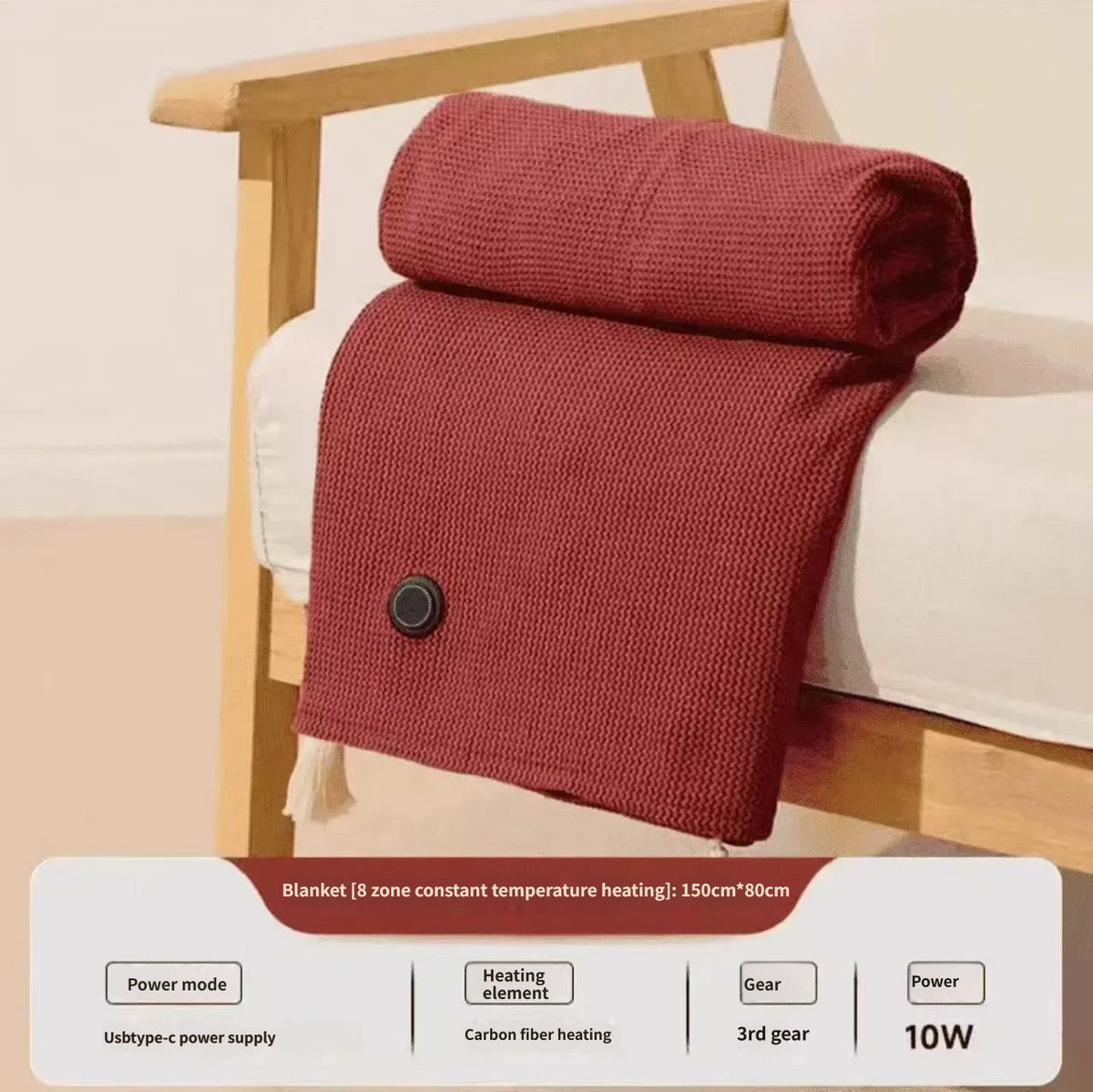 🔥 Cozy USB Heated Wrap – Portable, Machine-Washable Cold-Weather Comfort