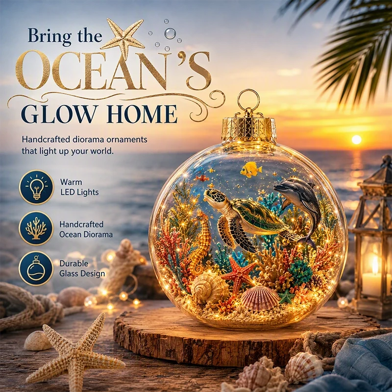 🌊✨ Bring the Ocean’s Glow Home – Magical Light-Up Sea Life Ornament