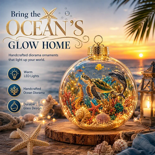 🌊✨ Bring the Ocean’s Glow Home – Magical Light-Up Sea Life Ornament