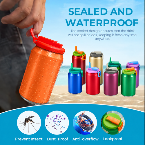 🥤 Reusable Soda Can Lids with Straws – 🔥BUY 1 SET GET 1 SET FREE