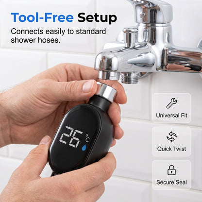🚿 2-Pack Smart LED Shower Thermometers – Easy Temperature Monitoring