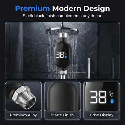 🚿 2-Pack Smart LED Shower Thermometers – Easy Temperature Monitoring