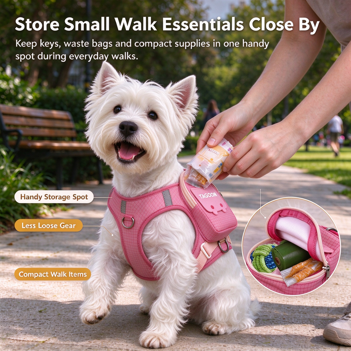 Walk-Ready Dog Harness & Leash Set 🐕 – All-in-One Everyday Pet Walking Gear