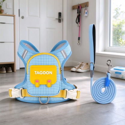 Walk-Ready Dog Harness & Leash Set 🐕 – All-in-One Everyday Pet Walking Gear