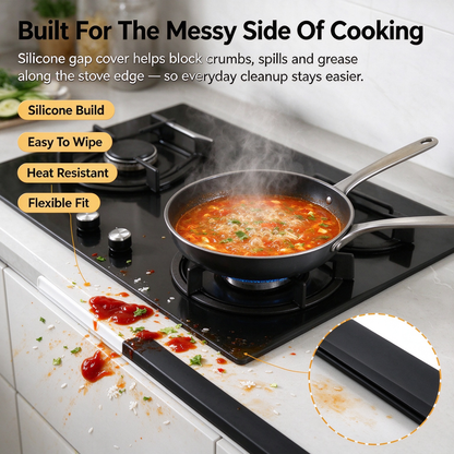 2-Pack Silicone Stove Gap Covers 🍳 – Flexible Seals for Countertop Cracks