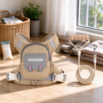 Walk-Ready Dog Harness & Leash Set 🐕 – All-in-One Everyday Pet Walking Gear