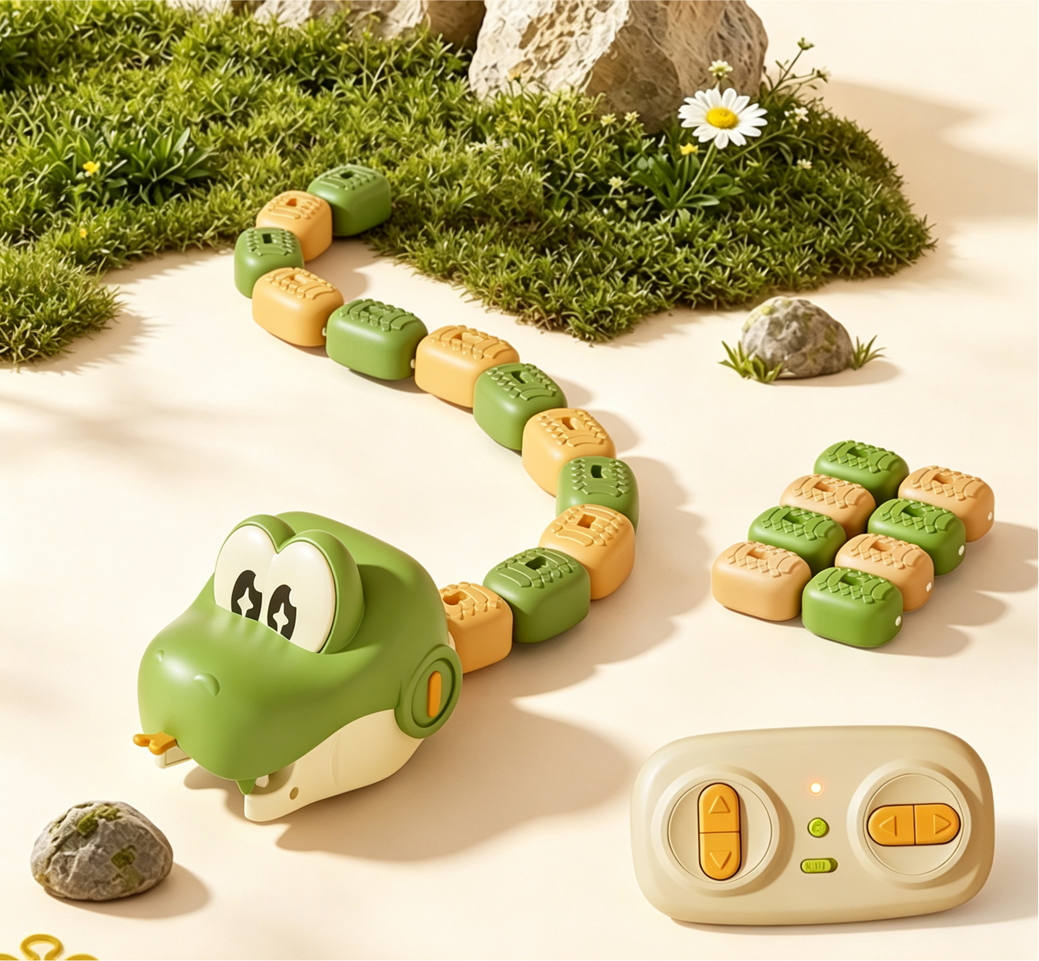 🐍🧲 Remote-Controlled Magnetic Feeding Snake Game – Chase, Collect & Play