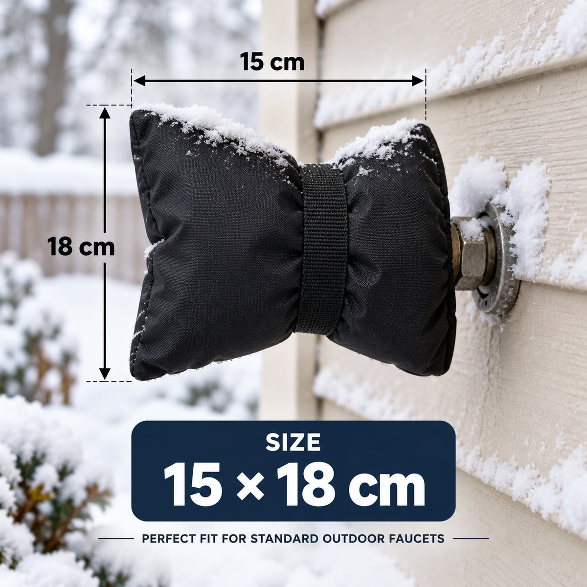 ❄️ Outdoor Faucet Cover | Winter Freeze Protection Insulated Spigot Protector