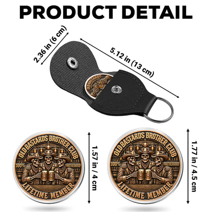 🤝🪙 Brotherhood Never Fades – Personalized Pocket Hug Coin Keychain