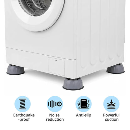 🧺 QuietGrip Washer Support Pads – 4-Piece Non-Slip Floor Protection Set