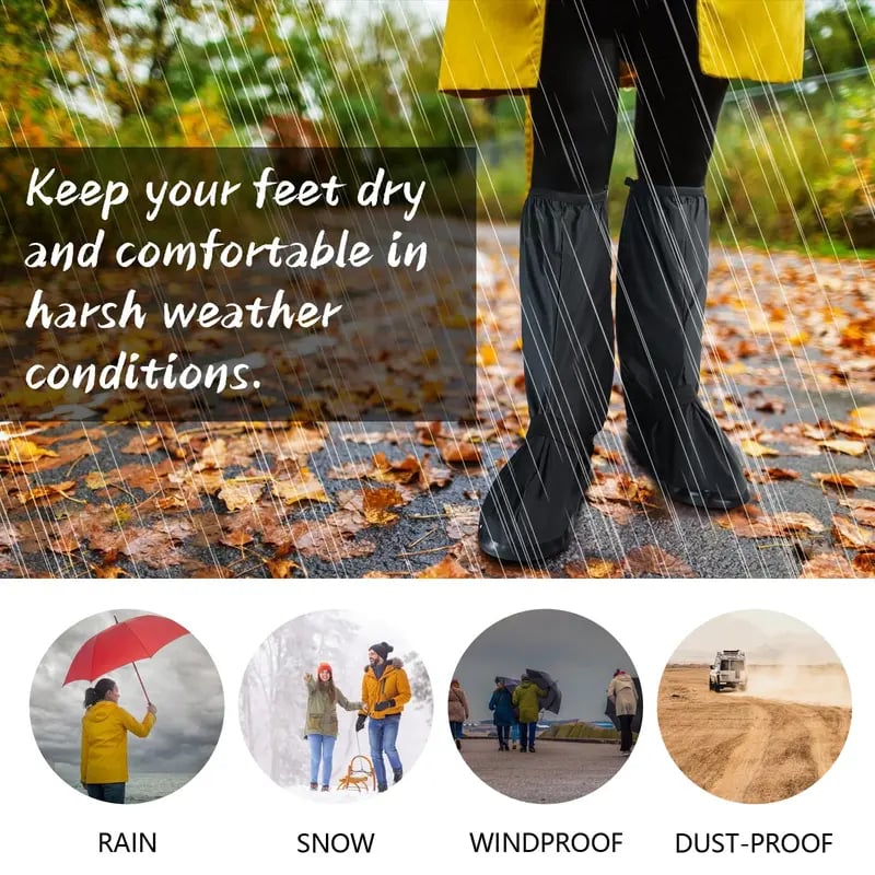 Waterproof Rain Shoe Covers 🥾 – Non-Slip Protection for Wet Weather