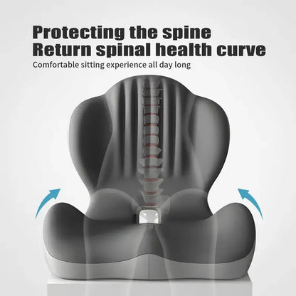 ❤️ Sit Better All Day – Contoured Memory Foam Seat & Lumbar Support Set for Pressure Relief