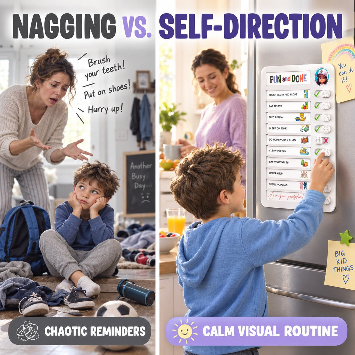 Morning Routine Chore Chart for Kids 🧸