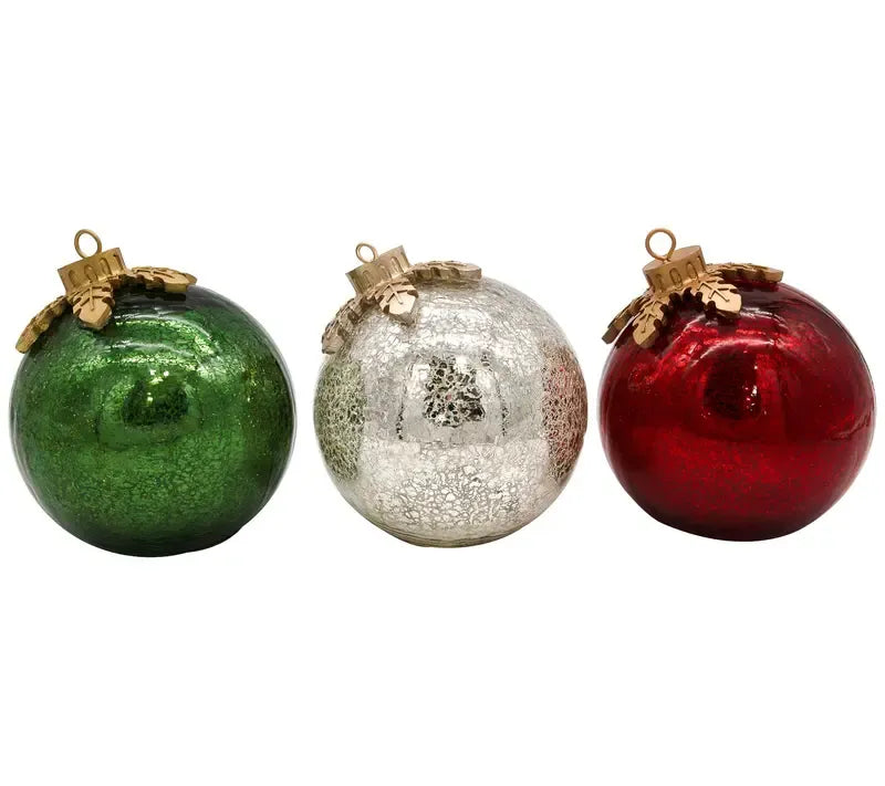 🎄 3-Piece Tabletop Christmas Ornament Set, 4-Inch Plastic Holiday Decor 🎁