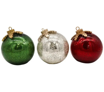 🎄 3-Piece Tabletop Christmas Ornament Set, 4-Inch Plastic Holiday Decor 🎁