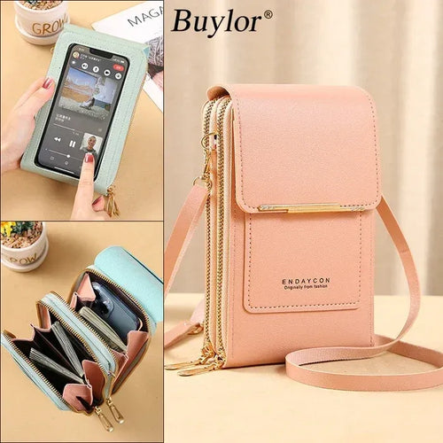 💗 Light Pink Leather Anti-Theft Bag for Secure Everyday Carry 🔒