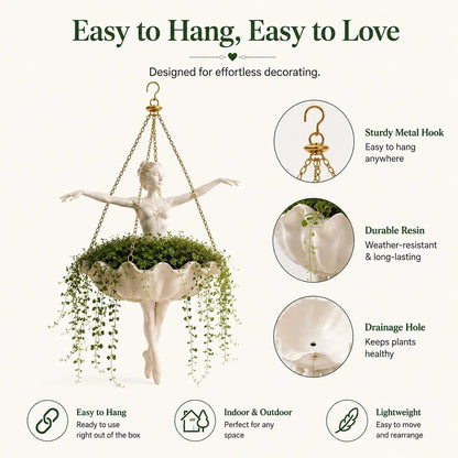 🩰 Ballet Dancer Hanging Planter🌿