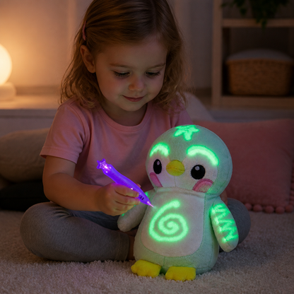 ✨🧸 Magic Glow Plush – Draw, Light Up & Play!