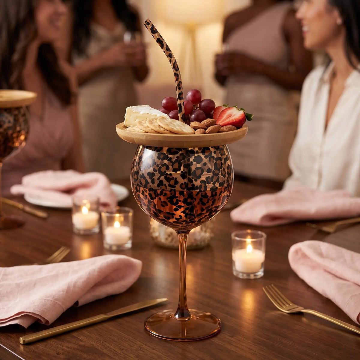 🍸🧊Leopardmönstrat vinglas och snacks-charkuteriset🥂