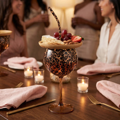 🍸🧊Leopardmönstrat vinglas och snacks-charkuteriset🥂