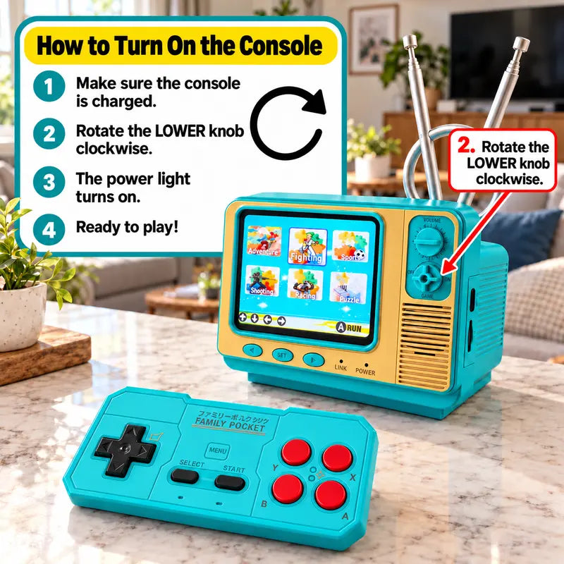 🎮🔥GV300 Retro Mini TV Gaming Console – 2.8' IPS Screen, 308 Classic Games & Wireless Controller