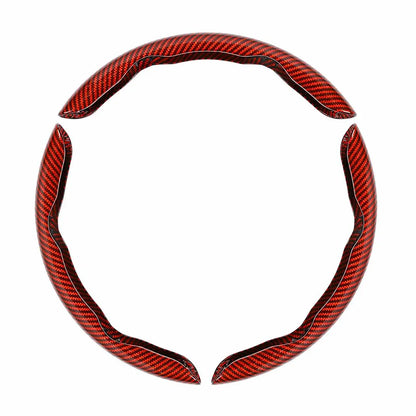 🤍 Non-Slip Half-Wrap Steering Wheel Covers | Quick Clip-On Grip Set, White, 2-Piece