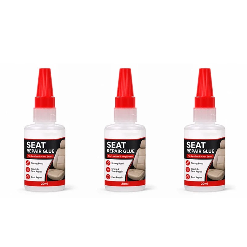 💯 Quick Dry Car Seat Leather Repair Glue‑ Precision Nozzle Vinyl & Leather Adhesive, Permanent Bond Repair Glue for Car Seats, Sofas & Leather Furnitures