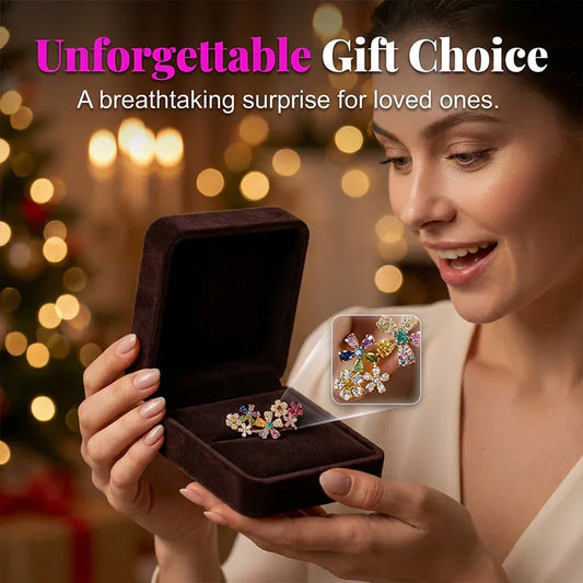 🌸 LIMITED-TIME ! ✨ Vibrant Floral Crawler Earrings – Multicolor Rhinestone, Lightweight, Hypoallergenic 💎