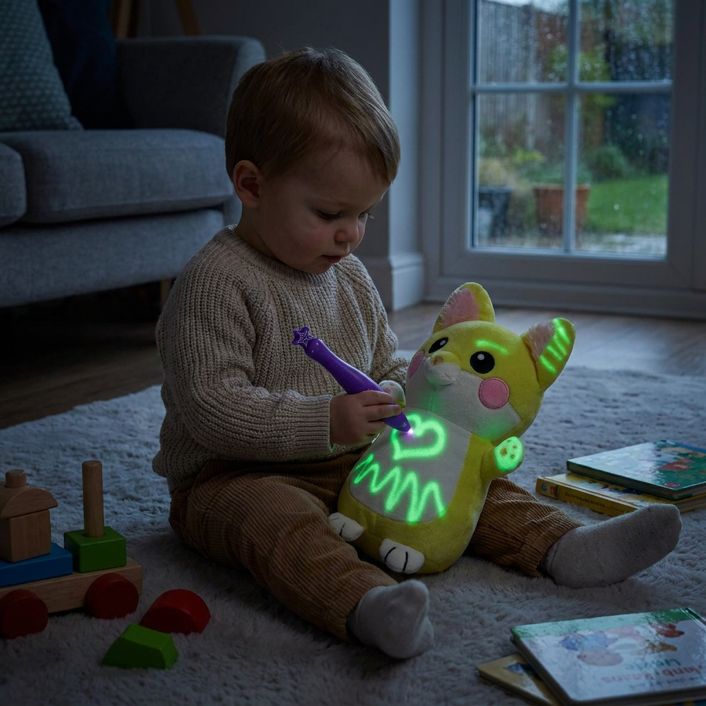 ✨🧸 Magic Glow Plush – Draw, Light Up & Play!