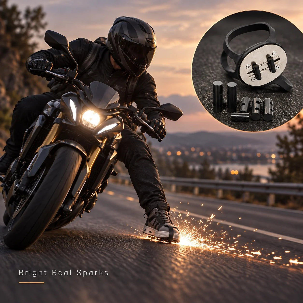 💯RoadFlare Motorcycle Boot Spark Sliders