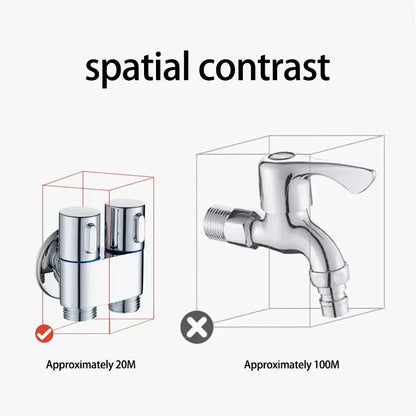Dual-Outlet Bidet Control Valve 🚿 – 1-In, 2-Out Toilet Sprayer Adapter