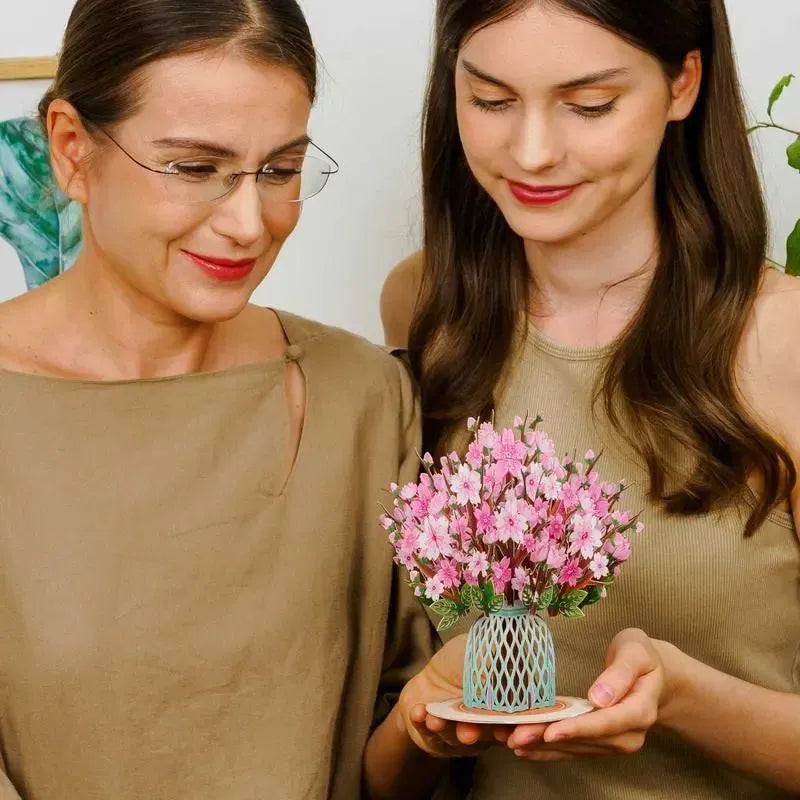 🌸 Forever Bloom Cherry Blossom Pop-Up Card with Personalized Love Message 💌 3D Keepsake Gift for Romantic Moments 🎁