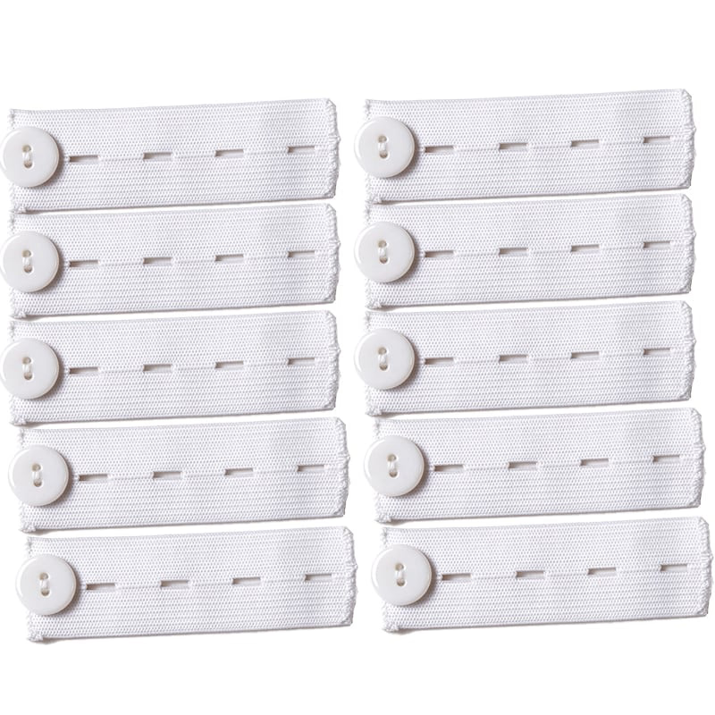 👖 Adjustable Elastic Waistband Button Extender – No-Sew Comfort for Jeans & Pants
