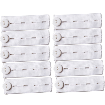 👖 Adjustable Elastic Waistband Button Extender – No-Sew Comfort for Jeans & Pants