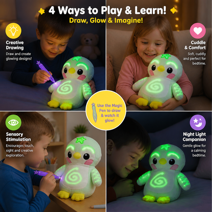 ✨🧸 Magic Glow Plush – Draw, Light Up & Play!