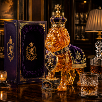 👑Crown 87th Anniversary Royal Lion Whiskey Bottle