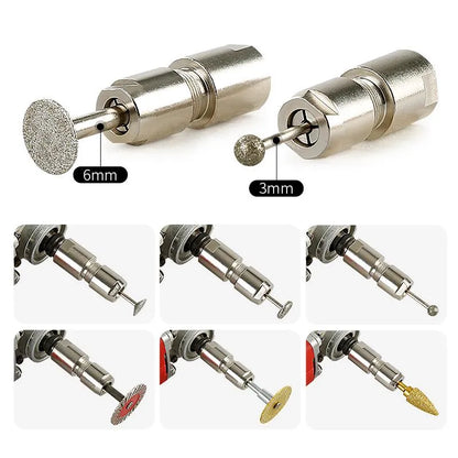 ⚙️ Rotary Carving Adapter Kit for 100-Type Angle Grinders with 3mm & 6mm Dual Collets 🔧