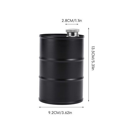 🛢️🥃 Portable Barrel-Style Whisky Flagon – Leak-Proof Storage for Camping & Travel