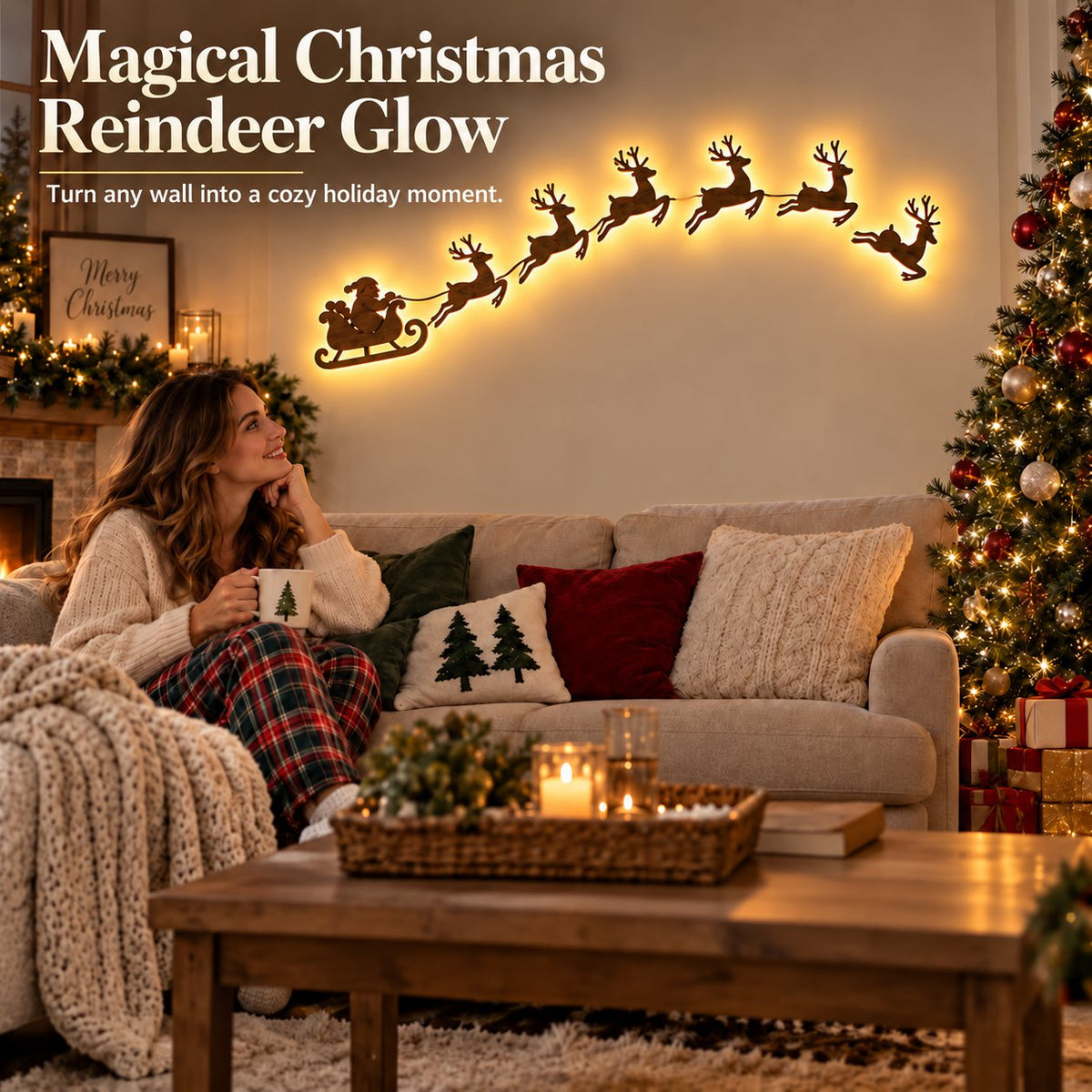 🎄🦌Magical Reindeer Christmas Wall Light