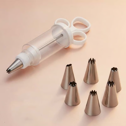🧁 Stainless Steel Cream Piping Nozzles for Cakes & Cupcakes