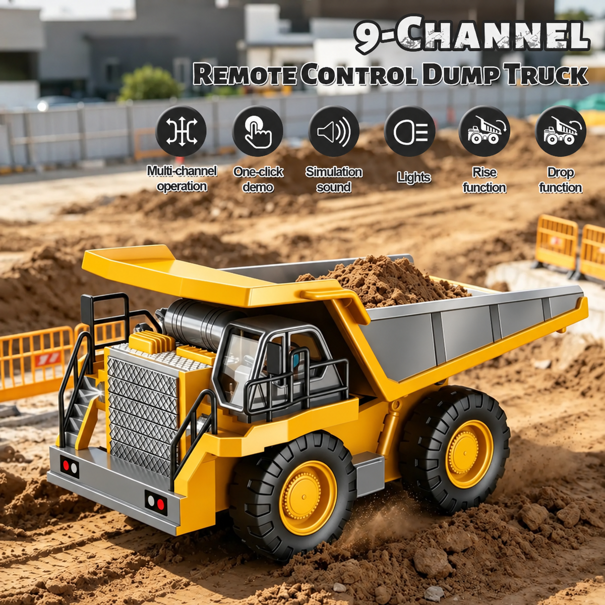 4-in-1 Remote Control Construction Fleet 🚜 Jobsite Adventures for Kids