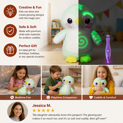 ✨🧸 Magic Glow Plush – Draw, Light Up & Play!