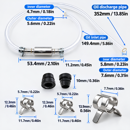 Car & Motorcycle Brake Bleeder Kit 🔧 – Aluminum Alloy Hose Tool Set