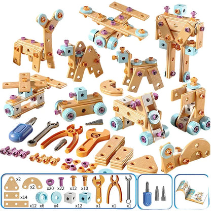 🔧🧒 Children's Educational DIY Tool Kit – STEM building set with electric drill, 124+ pcs & storage box. Encourages creativity, logic & fine motor skills – perfect for little builders! 🛠️✨
