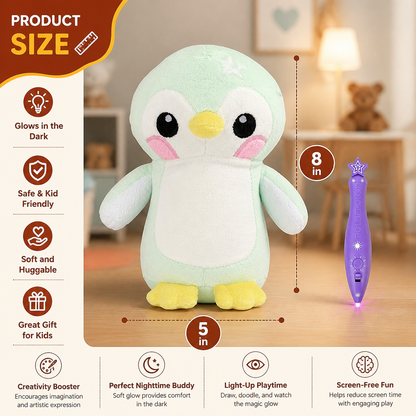 ✨🧸 Magic Glow Plush – Draw, Light Up & Play!